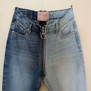 Revice two toned denim zipper Jeans